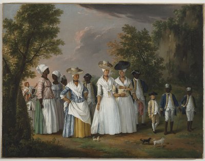 Free Women of Color with their Children and Servants in a Landscape by Agostino Brunias